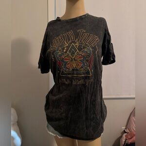 Caution To The Wind Black Graphic Tee